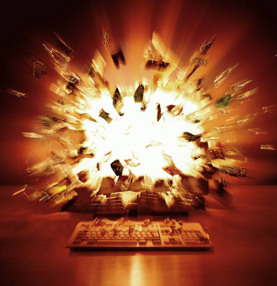 COMPUTER EXPLODING