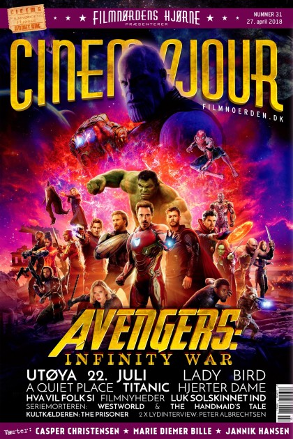 Cinemajour nr. 31 (Avengers: Infinity War, Utøya 22. juli, Lady Bird, A Quiet Place, m.m.)