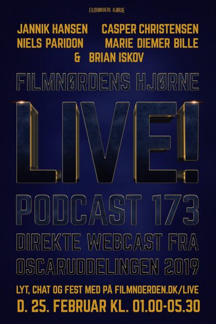 Podcast 173 (LIVE webcast fra Oscar-uddelingen 2019)